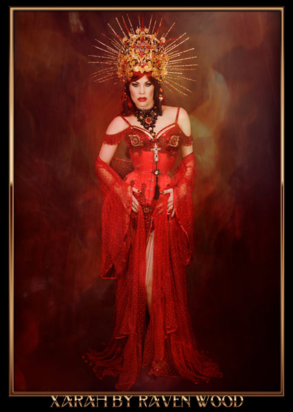 fire goddess - red burlesque queen Xarah