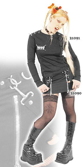 Xarah is modeling for shooting for the  legendary Xtra-X gothic fashion catalogue