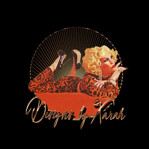 Visit my amazon shop and get my first Pinupart t.shirt design - Pinup your Life! Retro Pinupgirl Xarah as sexy Lazy Leopard with vintage burlesque leopardprint pyjama and hot classic black pumps. Orange is the favourite colour of this blonde vamp of seduction.