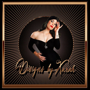 Burlesque dancer Xarah as a fifties pinup comic artwork, in a figure-hugging 50s retro velvet dress and matching turban. Dark Gothic Diva - Burlesque Rock n Roll meets Hollywood Movie Star Glamor at midnight! Tantalizing Twilight Temptress